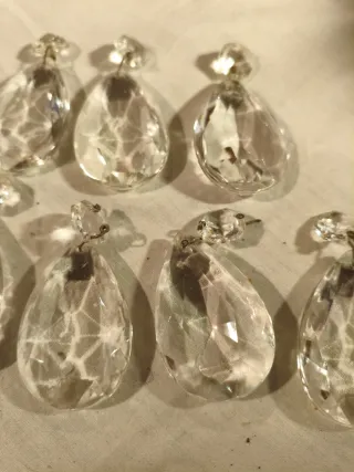 Lágrimas de cristal vintage para lámpara