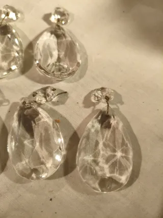 Lágrimas de cristal vintage para lámpara