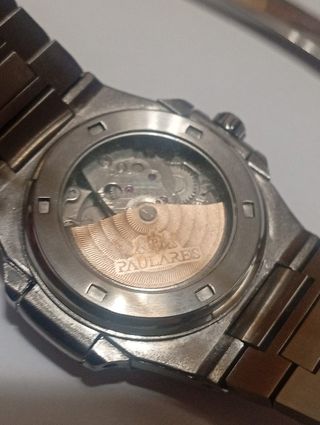 Reloj Automático Paulareis Negro y Plateado