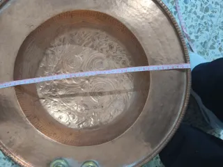 Lote de 3 Calderos de Cobre y 1 Brasero