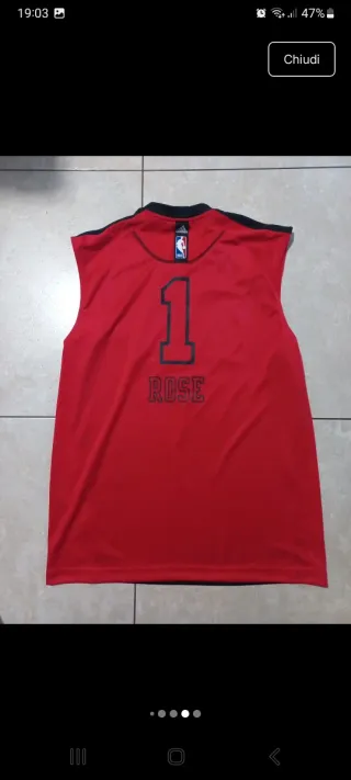 Canotta Chicago Bulls adidas uomo NBA