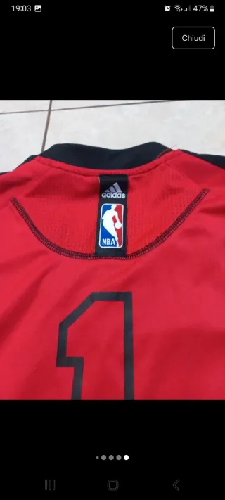 Canotta Chicago Bulls adidas uomo NBA