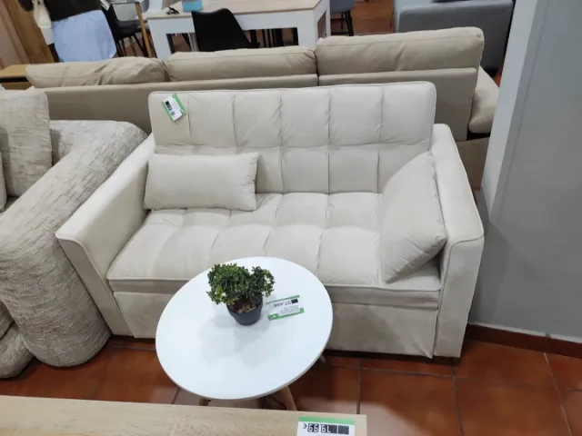 Sofá cama beige tela