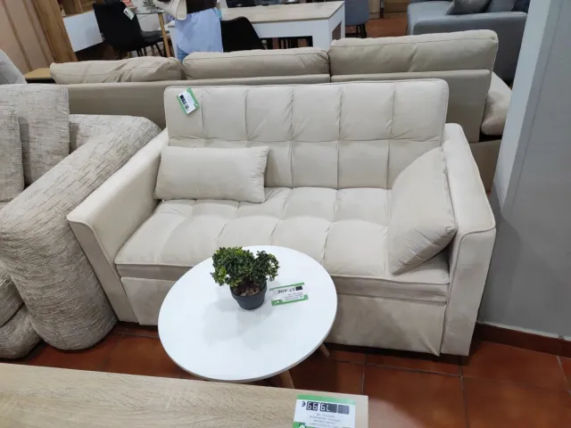 Sofá cama beige tela