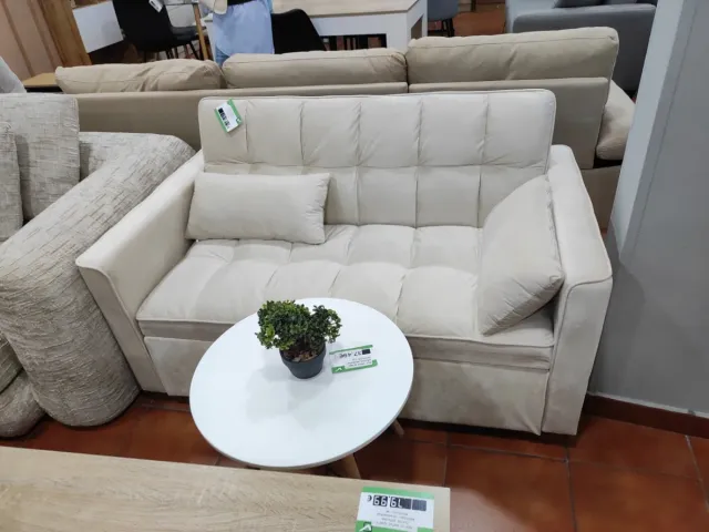 Sofá cama beige tela