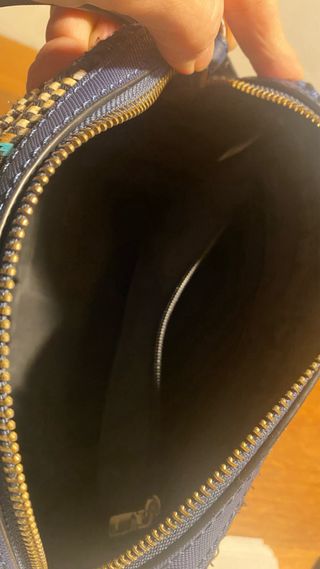 Bolso de verano azul y multicolor