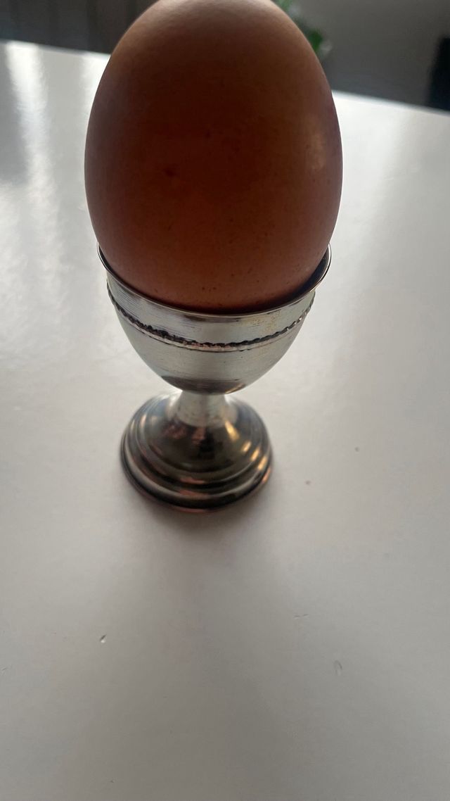 Porta uovo vintage in Argento 800