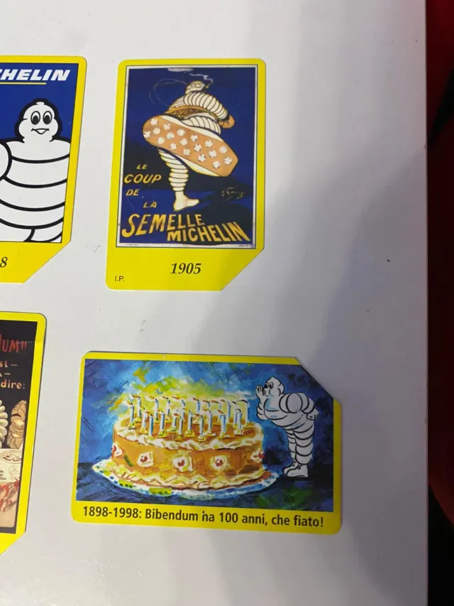 Collezione 6 schede telefoniche Michelin Storiche