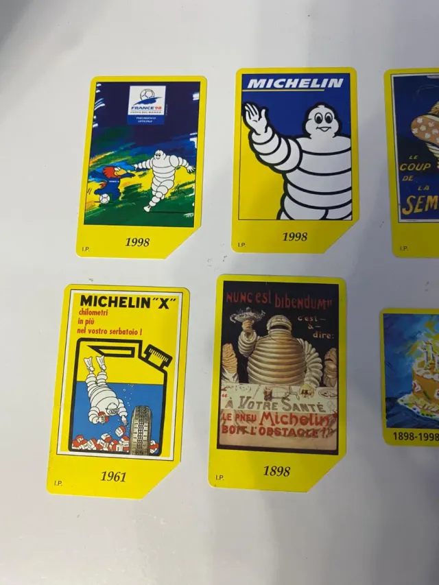 Collezione 6 schede telefoniche Michelin Storiche