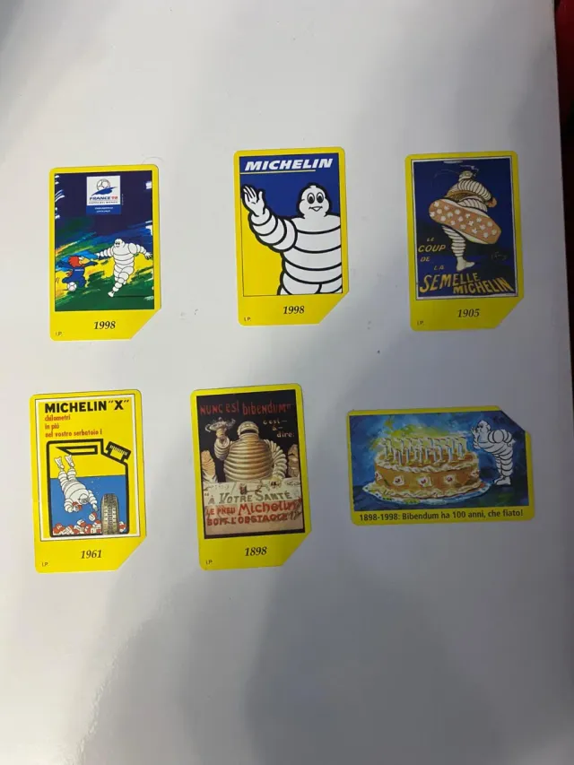 Collezione 6 schede telefoniche Michelin Storiche