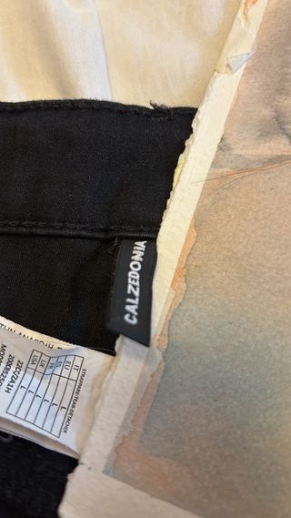Pantalon Vaquero Calzedonia Negro Talla L Elastano