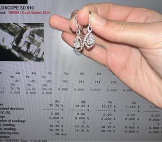 Pendientes Oro Blanco 18K Diamantes Naturales