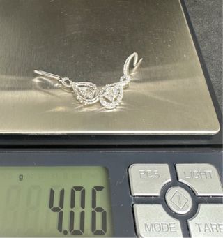 Pendientes Oro Blanco 18K Diamantes Naturales