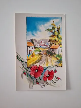 Lote 8 Postales Retro Felicidades