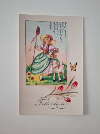 Lote 8 Postales Retro Felicidades
