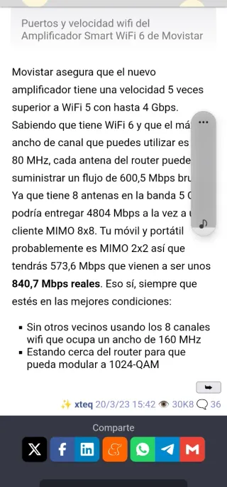 Amplificador WiFi 6 Movistar Smart WiFi