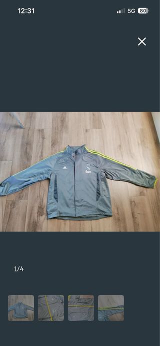 Chaqueta Adidas Real Madrid Vintage Gris