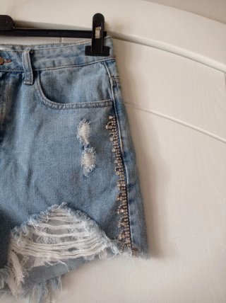 Shorts di jeans con strass tg 12 anni