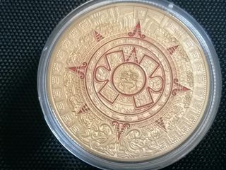Moneda Calendario Azteca Oro