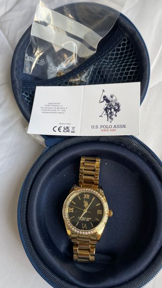 Reloj U.S. Polo Assn. Dorado Mujer