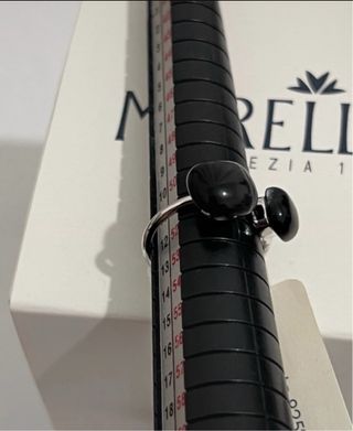 Anello Morellato Argento 925 Nero Regolabile
