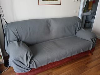 Sofá cama, granate.