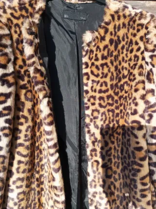 Chaquetón estampado leopardo mujer talla S