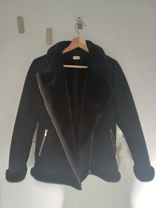 Cazadora biker Mango ante doble faz