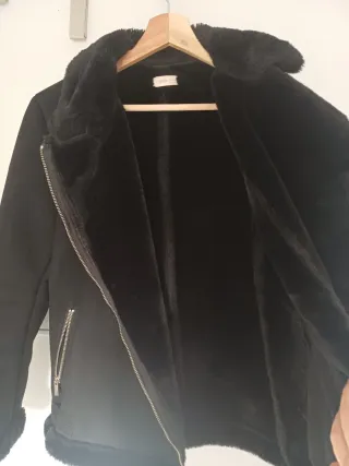 Cazadora biker Mango ante doble faz