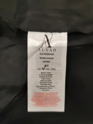 Chaleco de traje negro