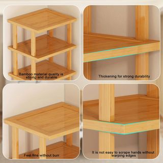 Zapatero 7 Niveles Bambú 25x33x115 cm