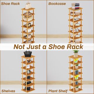 Zapatero 7 Niveles Bambú 25x33x115 cm