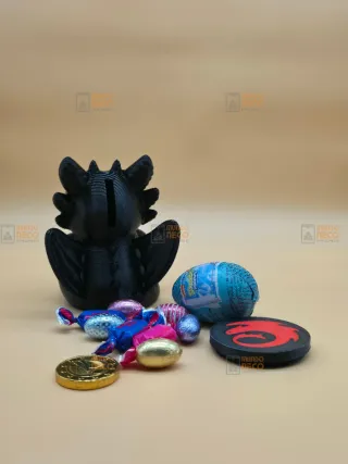 Hucha Impresión 3D Dragón Negro