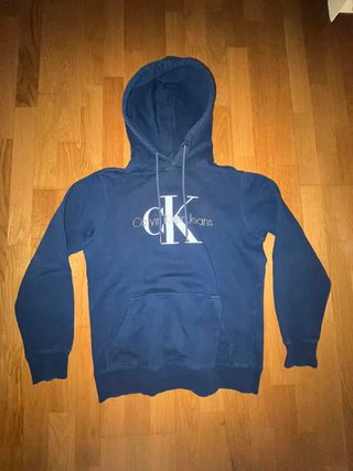 Sudadera Azul Calvin Klein Jeans Con Capucha