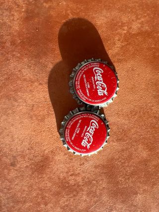 Chapas Coca-Cola Puyol y Eto'o