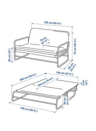 Sofá Cama Ikea Gris Metálico