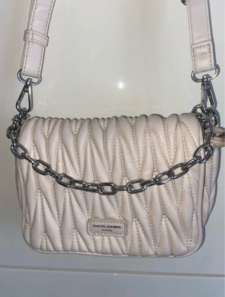 Borsa David Jones beige trapuntata