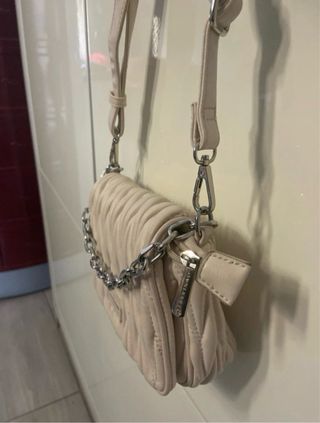 Borsa David Jones beige trapuntata