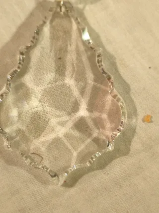 Antico cristallo di lampada a sospensione