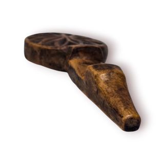 Amuleto Pastoril Antigo Madeira Roseta Solar