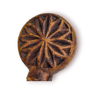 Amuleto Pastoril Antigo Madeira Roseta Solar