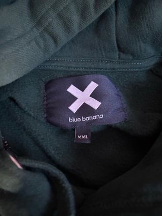 Sudadera Blue Banana verde con diseño X Dos usos.