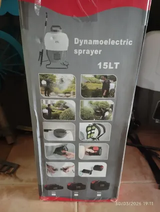Sulfatadora Eléctrica 15L con Caja