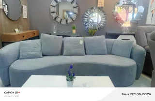 Sofá Curvo Gris
