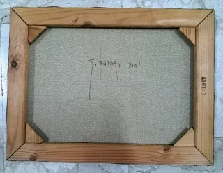 Dipinto a mano ad olio su tela intelaiato firmato