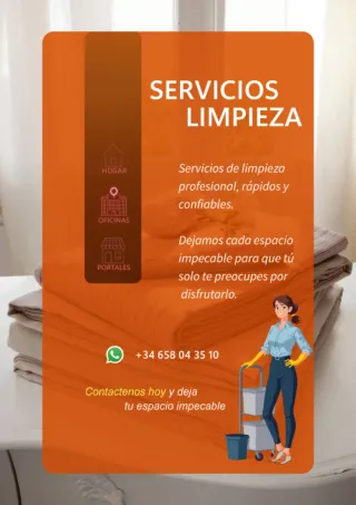 Servicios de limpieza portales, oficinas, hogar