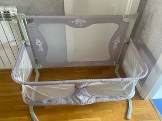 Barrera Cuna Bebé Gris con Dibujos