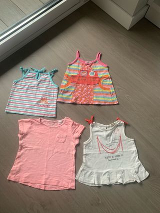 Lote 4 Camisetas Verano Niña