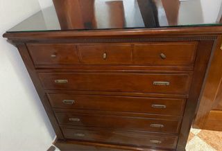 Cómoda de madera con espejo nueva