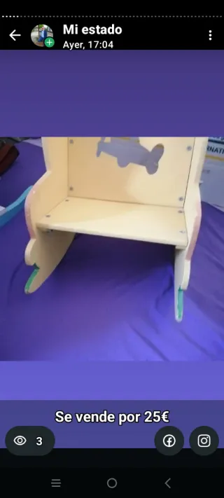 Mecedora infantil avión